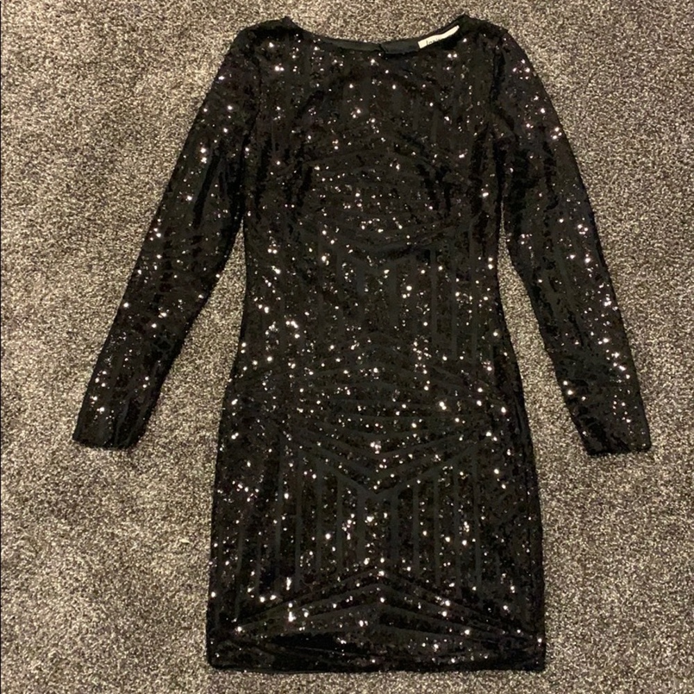 Black Sequin Dress